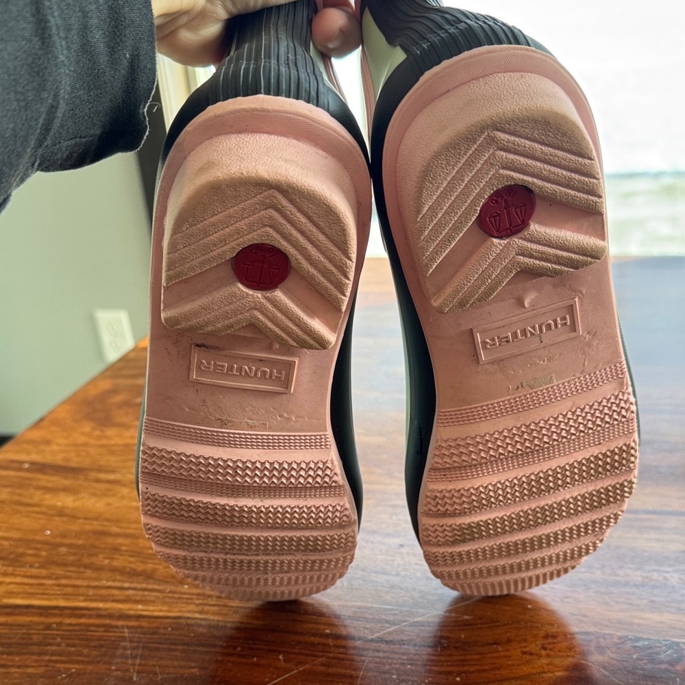 Hunter Women's Mint and Pink Rain Boots - Picture 4 of 6